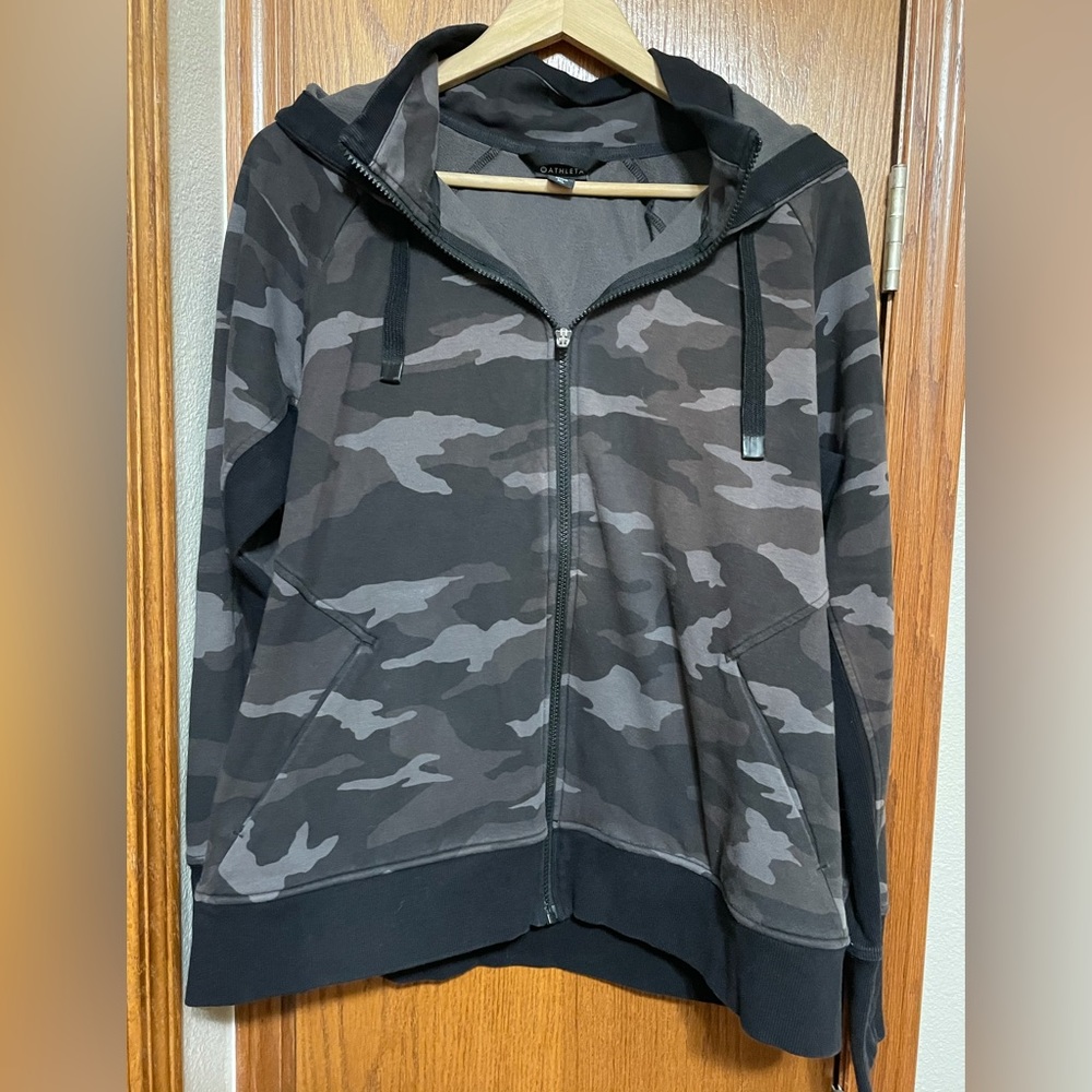 Athleta Camo Zip Up Hoodie